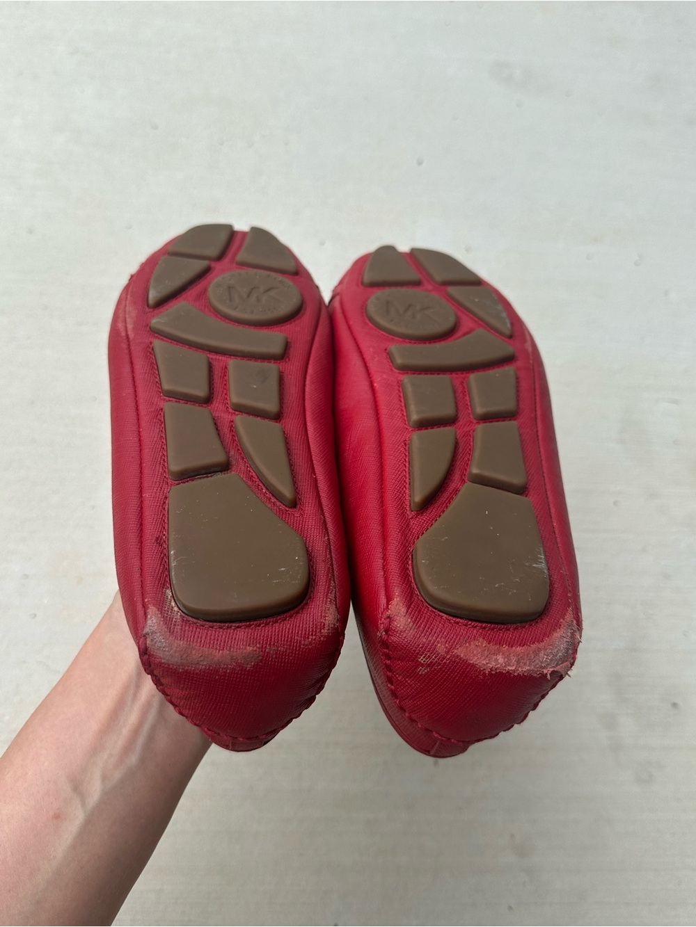 Michael Kors Women's Red MK Logo Ballet Flats 7.5 - Picture 7 of 9